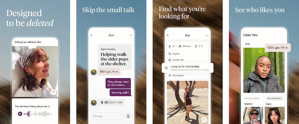 Hinge Dating App - Designed to be deleted, Unique conversation starters